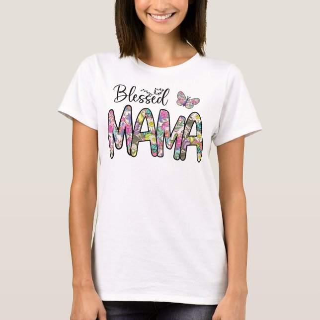 blomfjäril från mamma mamma t shirt (Framsida)