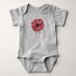 Blomflicka grått baby baby t shirt
