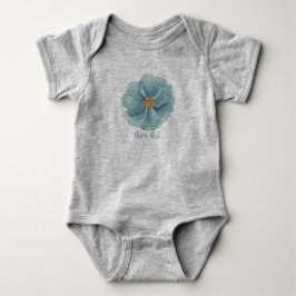 Blomflicka grått baby baby t shirt