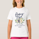 Blomflicka - marin blommigt - vattenfärg t-shirt<br><div class="desc">Vattenfärgdesign för marin blommigt-blomma-möhippa-bachelorette-blomma. Perfekten samordnar hur du ska fira ditt kommande bröllop, eller t-shirt till bäran medan du får redo för din stora dag. Gör livet enklare med den här tankfulla bröllop-presenten till din vän, syster, mamma, moster, dotter eller brorson. Visa någon speciell du bryr dig om, eller bara...</div>
