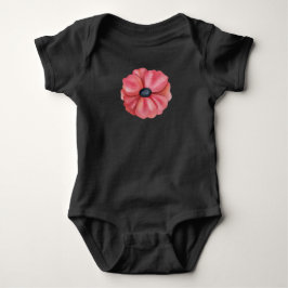 Blomflicka rosa baby-kroppsdräkt t shirt