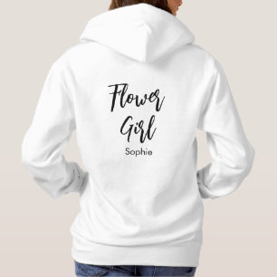 Blomflicka Svart Vitt Kalligrafi T-Shirt