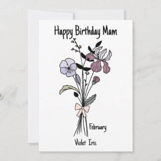 Blomfödelsedagskort för mamma kort