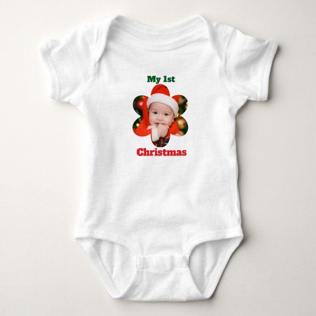 Blomform Min 1:a jul foton T Shirt (Framsida)