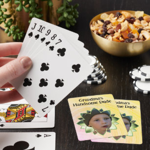Blomform Utbytbar Foto Färgrik Bakgrund Casinokort