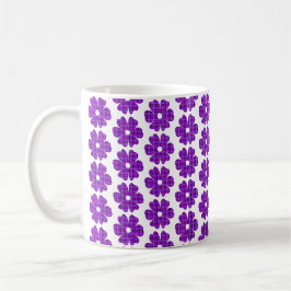 Blomformad Rutig Lila Rosa Kaffemugg
