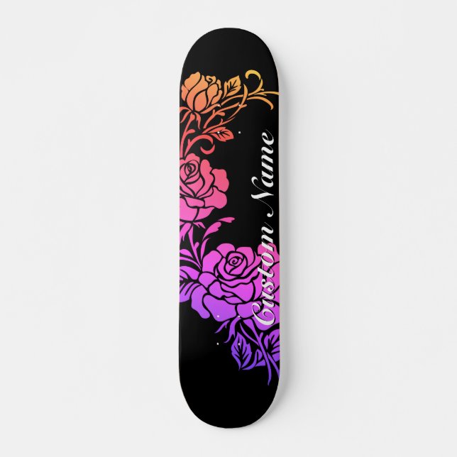 Blomformningsskiss Mini Skateboard Bräda 18,5 Cm (Framsida)