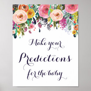 Blomförutsägelser för Baby-teckenbabyvisningsprogr Poster