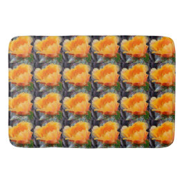 Blomfoto av orange, prickly pear opuntia cactus badrumsmatta