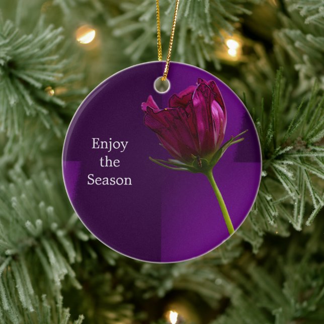 Blomfotoornament Julgransprydnad Keramik (Träd)