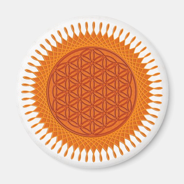 Blomfri levande/solig design magnet (Framsidan)