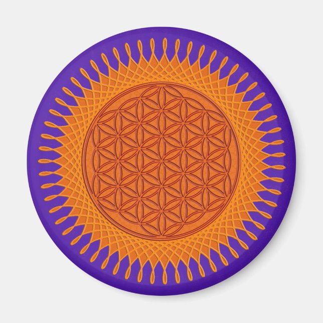 Blomfri levande/solig design magnet (Framsidan)