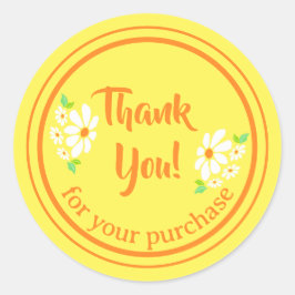 Blomfri Tack för små företag Runt Klistermärke