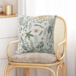 Blomfri vattenfärg Sömlöst Blommönster Kudde