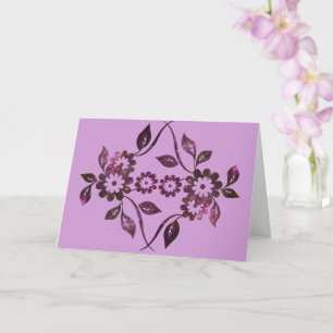 Blomhälsningskort Kort