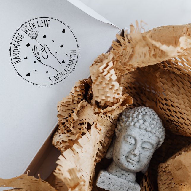 Blomhandtag av Anpassningsbar gjord med kärlek. Stämpel (Skapare uppladdad)