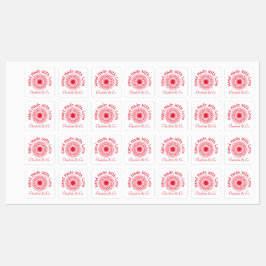 Blomhandtag gjord med Kärlek Personlig Lab Klistermärke