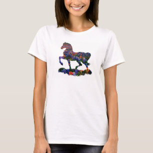 Blomhäst/ponny: eller lägga till din egen bild t shirt