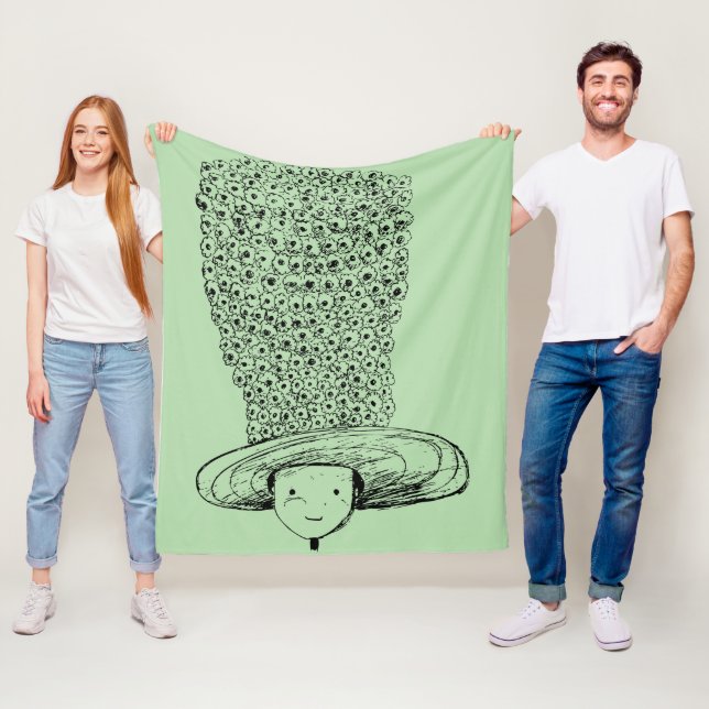 Blomhatt Fleecefilt (På plats)