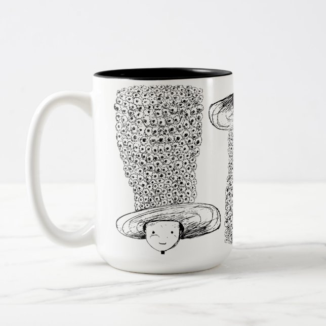 Blomhatt Två-Tonad Mugg (Vänster)