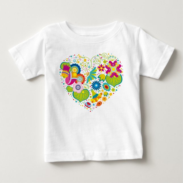 Blomhjärta T Shirt (Framsida)