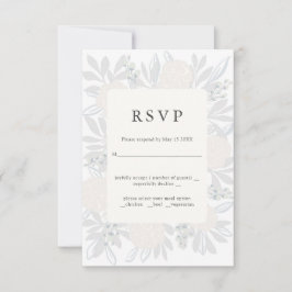 Blomhörn elegant bröllops-RSVP-design OSA Kort