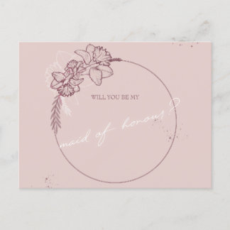 Blomillustrationen är min maid of honor vykort
