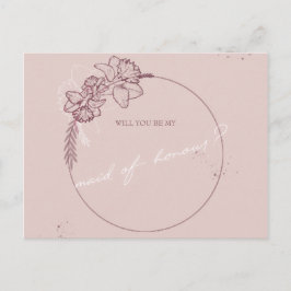 Blomillustrationen är min maid of honor vykort