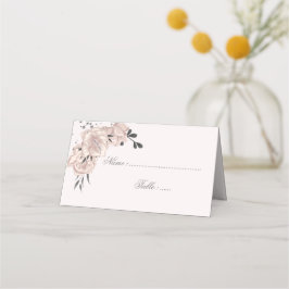 Blomkål av dammig rosa svart löv och petaler placeringskort