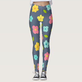 Blomkål av mönster leggings