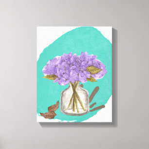 Blomkål - blommigtens väggkonst - 11 x 14 tum canvastryck