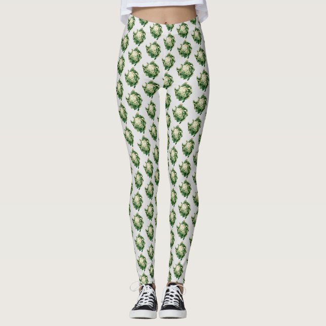 Blomkål mönster leggings (Framsida)