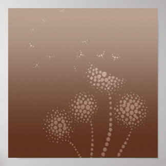 Blomkål rosa och brun poster