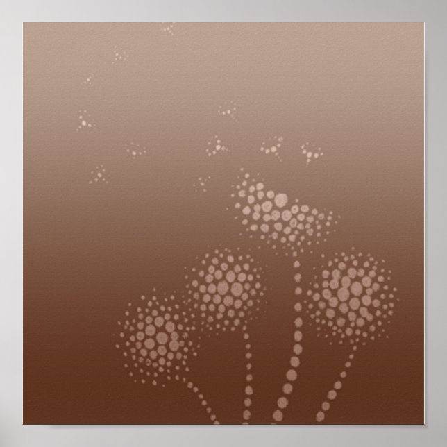 Blomkål rosa och brun poster (Framsidan)