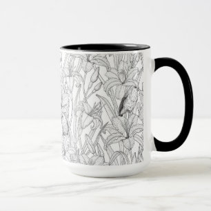 Blomkål, svart och vitt mugg