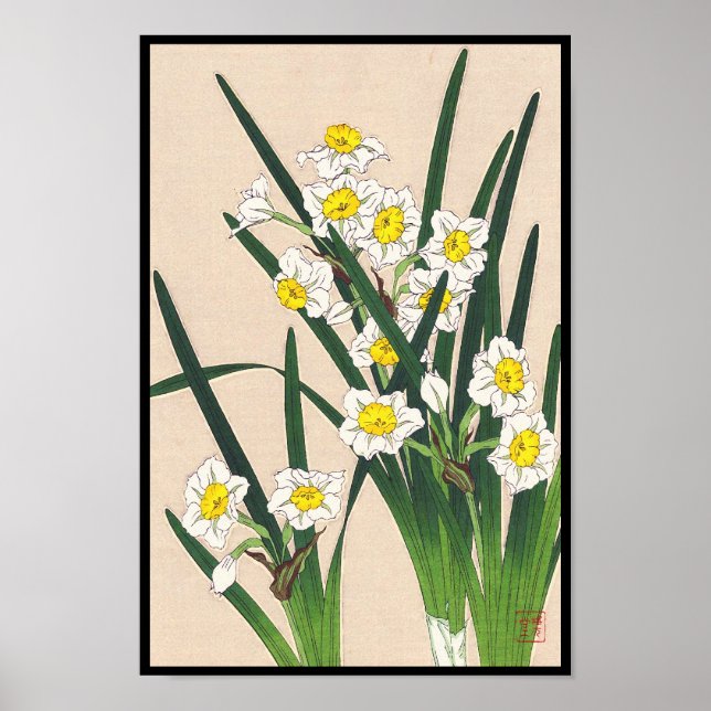 Blomkalender från Japan Kawarazaki Shodo japan Poster (Framsidan)