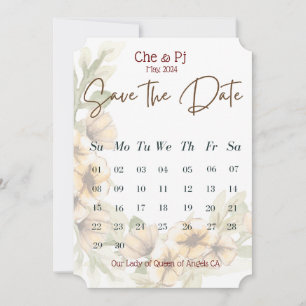 Blomkalender Spara Datumet Inbjudningar