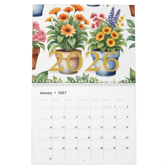 Blomkalendern 2026 kalender (Jan 2027)