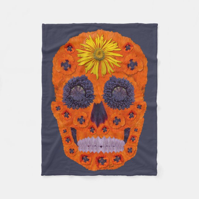 Blomkall 1 fleecefilt (Framsidan)