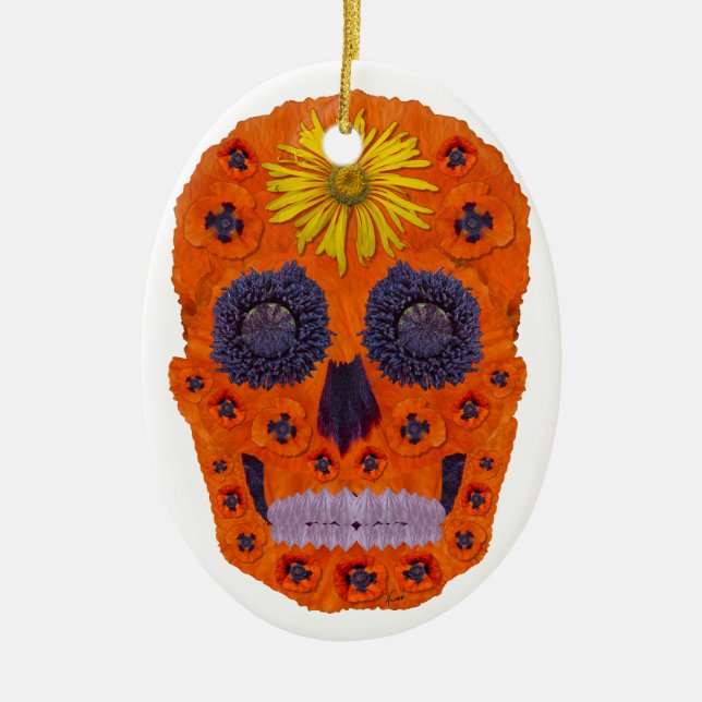 Blomkall 1 julgransprydnad keramik (Framsidan)