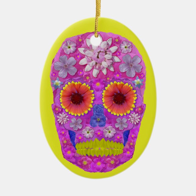 Blomkall 2 julgransprydnad keramik (Framsidan)