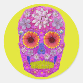 Blomkall 2 runt klistermärke