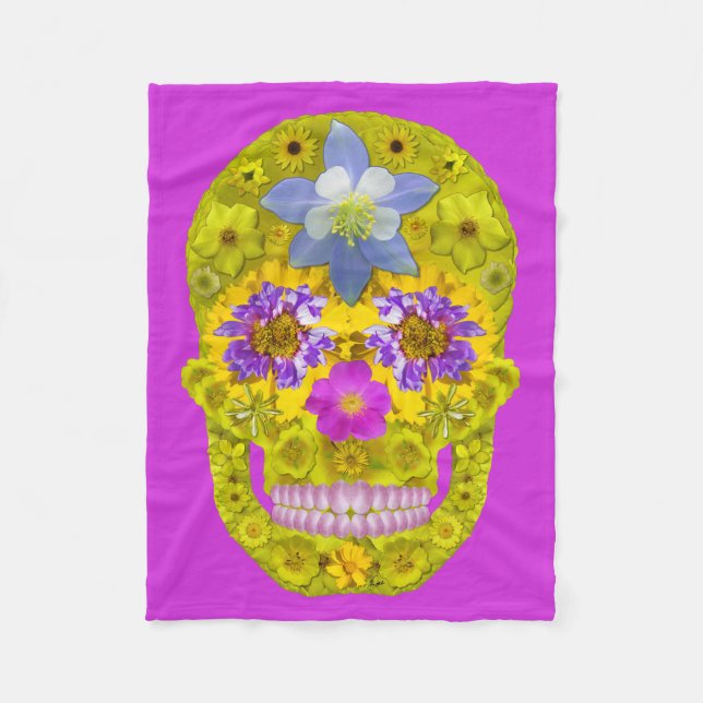 Blomkall 3 fleecefilt (Framsidan)