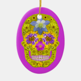 Blomkall 3 julgransprydnad keramik