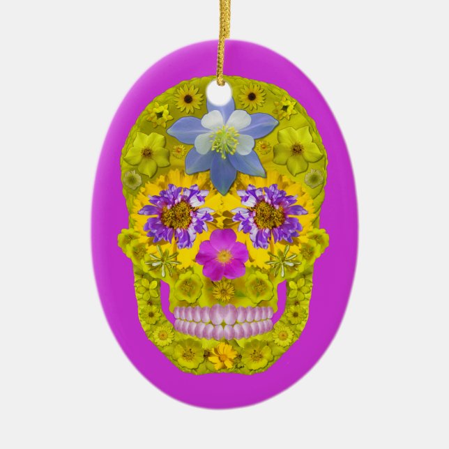 Blomkall 3 julgransprydnad keramik (Framsidan)