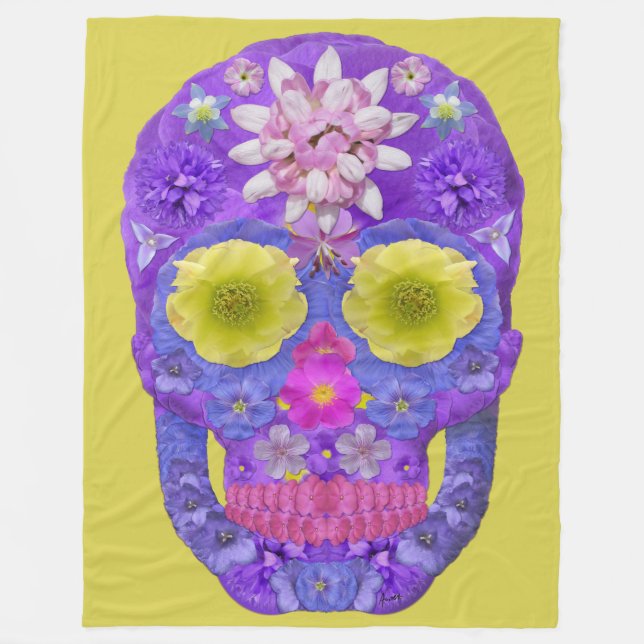 Blomkall 5 fleecefilt (Framsidan)