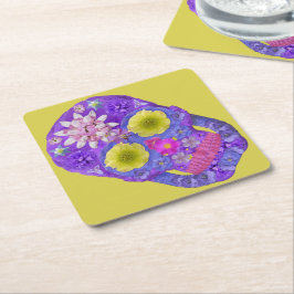 Blomkall 5 underlägg papper kvadrat