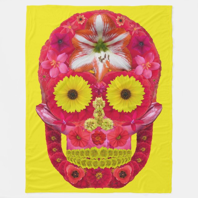 Blomkall 6 fleecefilt (Framsidan)