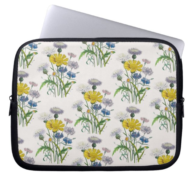 Blomkarneval Laptop Sleeve (Framsidan)