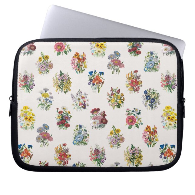 Blomkarneval Laptop Sleeve (Framsidan)